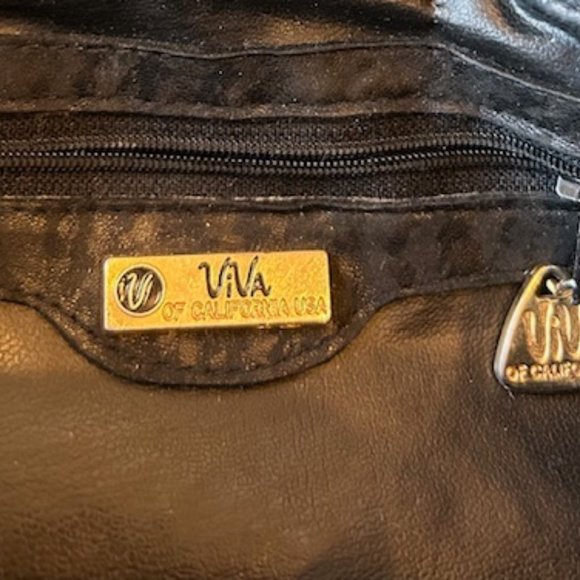 Vintage Viva of California Black Leather Purse - Picture 8 of 10